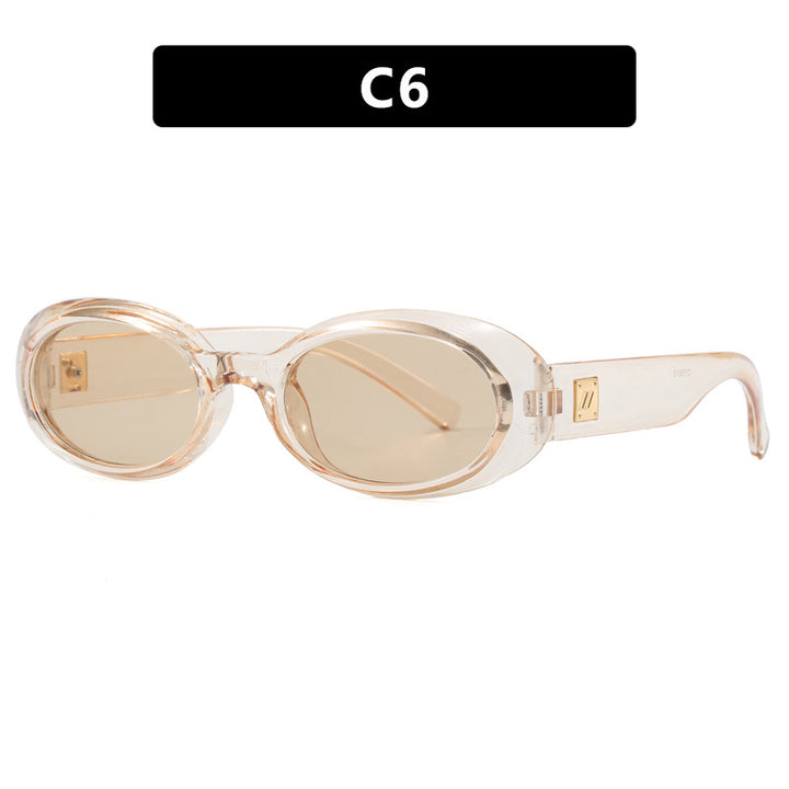 Dame eksklusiv solbrille i elegant ovalt design Skanto