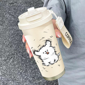 Damen Isolering Kaffeebecher med morsomt Hello Kitty Design Skanto