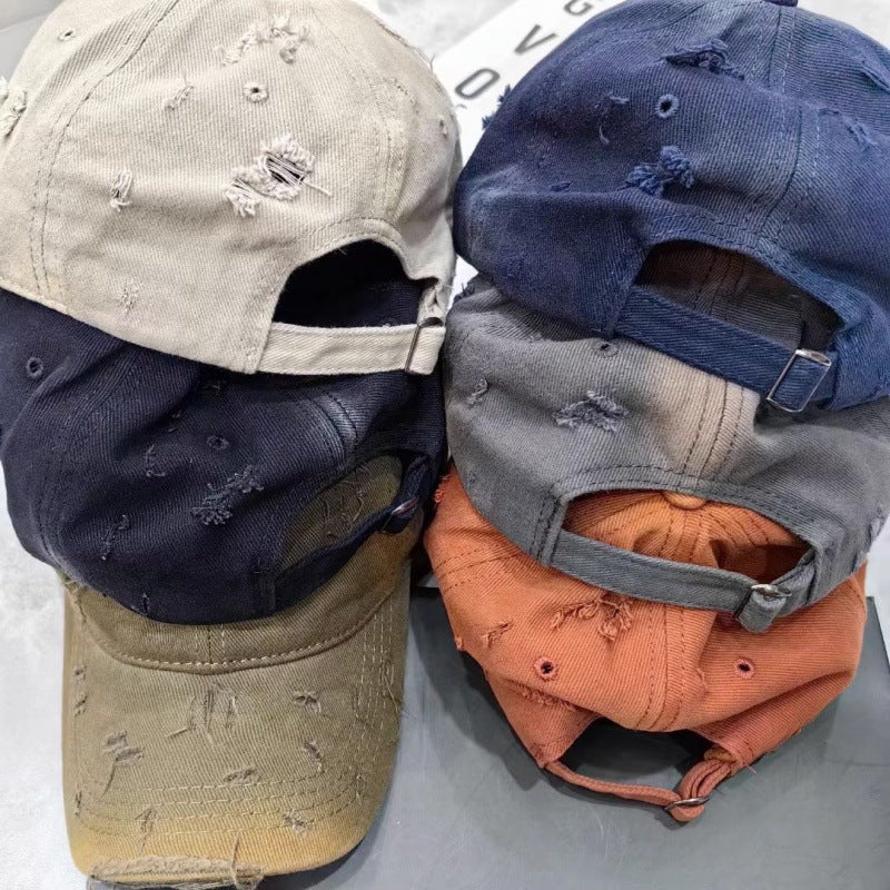 Herre Slitt Denim Baseball Caps Skanto