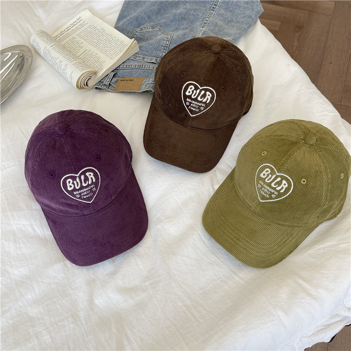 Kvinnens teksturerte kordfløyels baseball cap Skanto