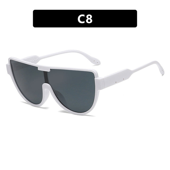 Dame Fashion-solbrille med futuristisk skjold-design Skanto