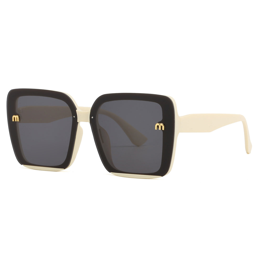 Dame kvadratisk solbrille med elegant ramme Skanto