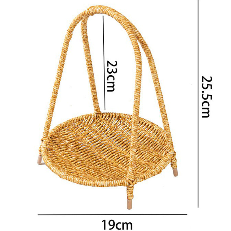 Dame Håndlaget oppbevaringskurv med rundt design Skanto