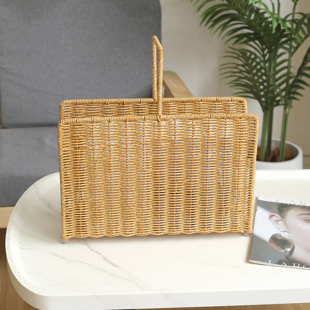 Unisex Håndvevd magasinstander med elegant design Skanto
