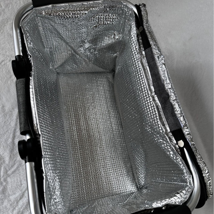 Kjølebag med robust aluminiumsramme og isolerende innvendig fôr Skanto