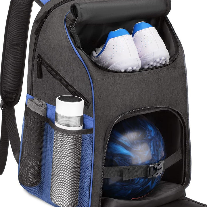Unisex sporty ryggsekk med spesielle rom for sko og bowlingball Skanto