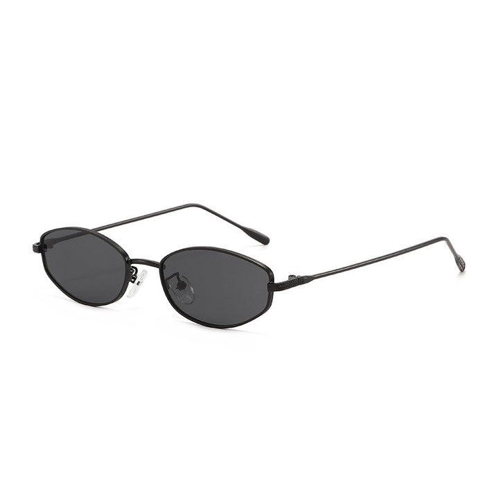 Dame moteriktig solbrille i minimalistisk ovalt design Skanto