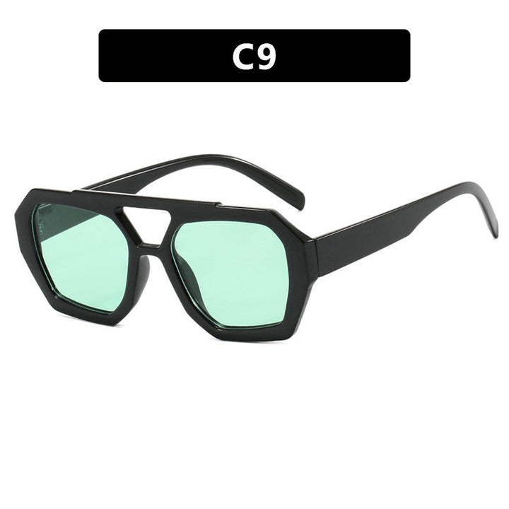Dame geometrisk solbrille med luksuriøst design Skanto