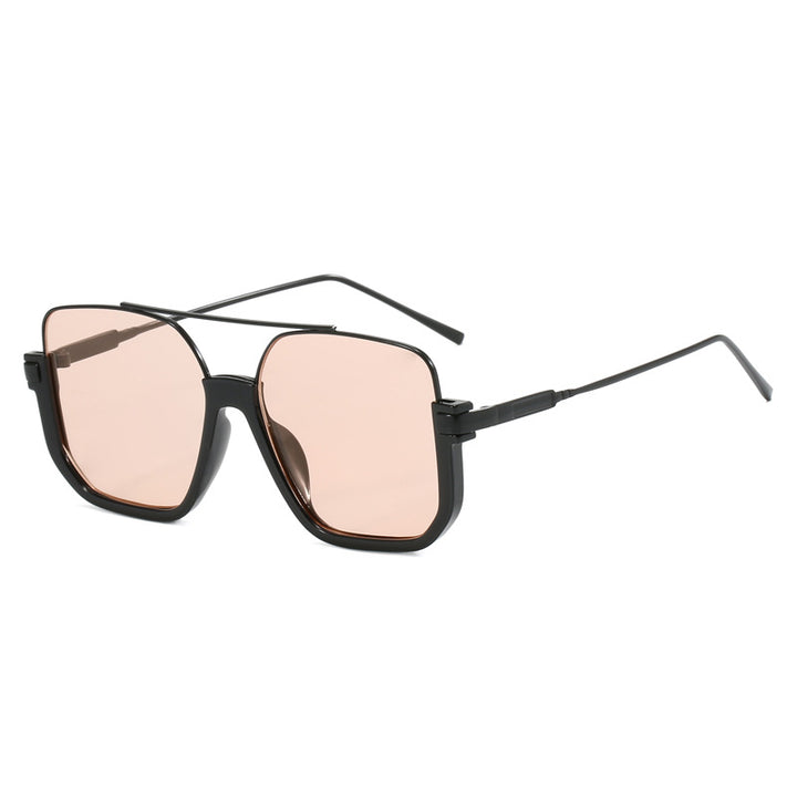 Damer oversized solbriller med trendy kvadratisk ramme og beskyttende UV-filter Skanto