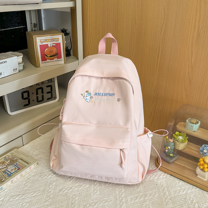 Kassual Lett Brodert Skole Rygsekk