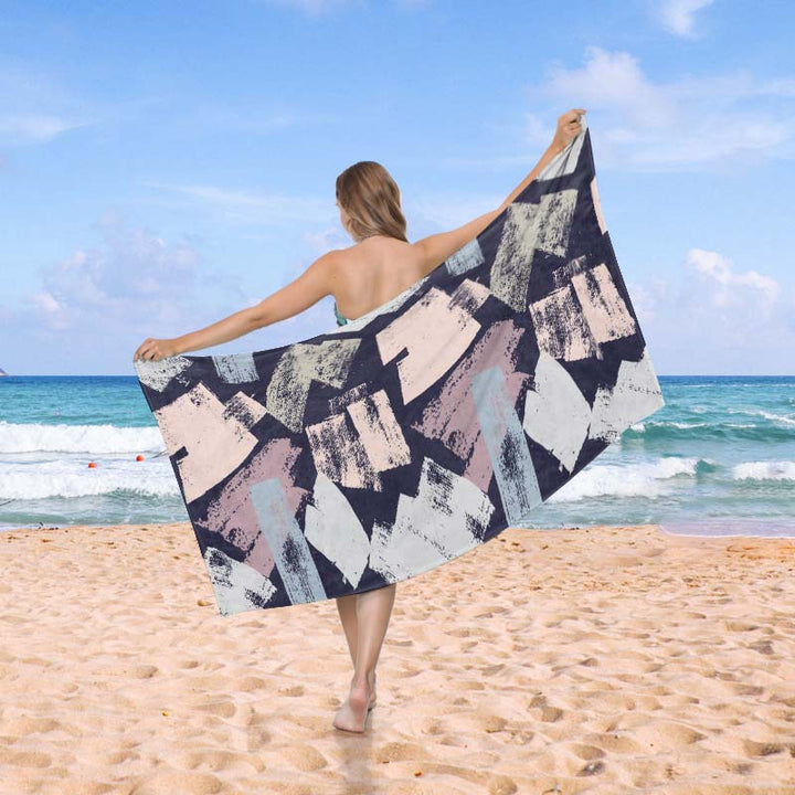 Strandpledd i eksklusiv mosaikkdesign Skanto