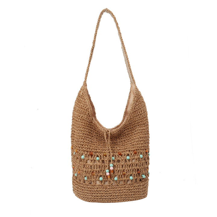 Håndlaget makramé tote bag Skanto