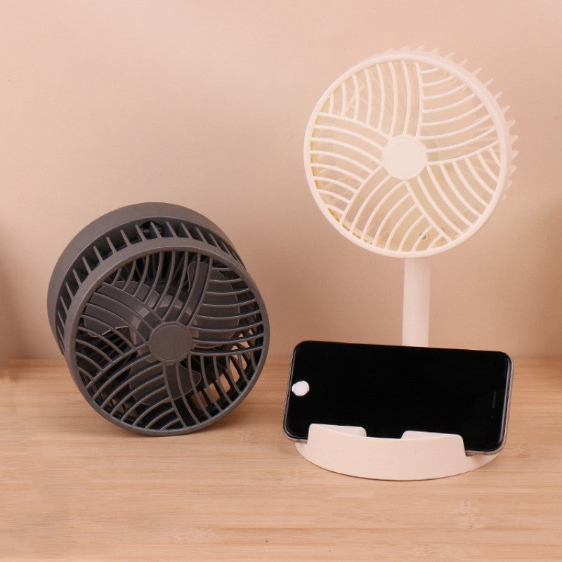 Mini vifte med sammenleggbar teleskopisk telefonholder | Skanto