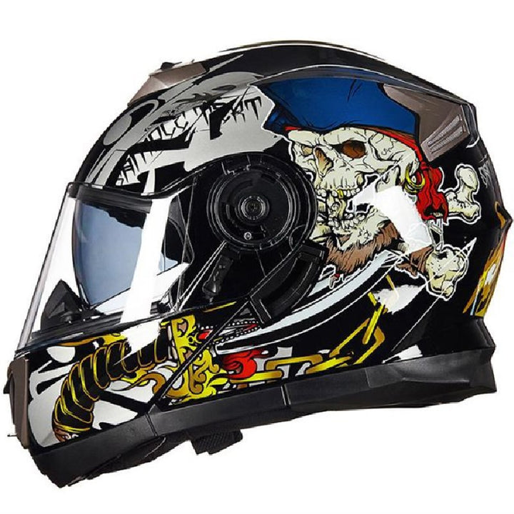 Aerodynamisk Full-Face Motorsykkelhjelm Skanto