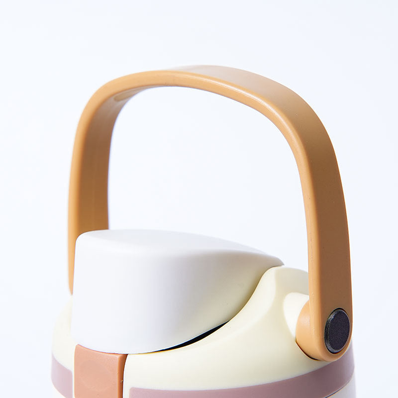 Unisex nan dobbelveggede vakuum-drikkeflaske i rustfritt stål med en-hånd klikklås og bærehåndtak Skanto