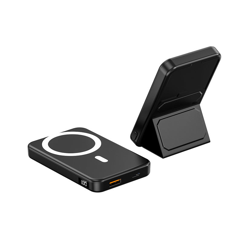 Bærbar Powerbank med integrert stativ og LCD-skjerm Skanto