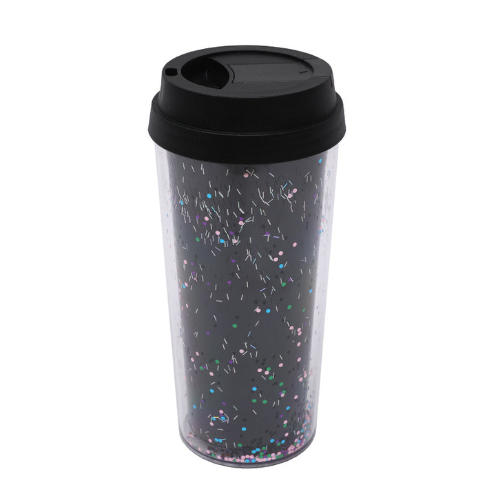 Dame Glitter Drikkekopp med Lekkasjefri Lokk og Ergonomisk Håndtak Skanto