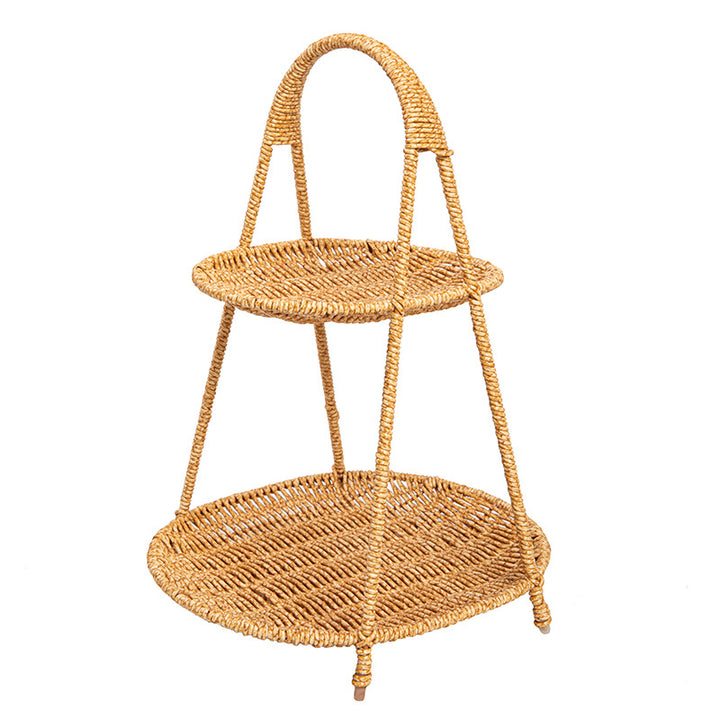 Dame Håndlaget oppbevaringskurv med rundt design Skanto