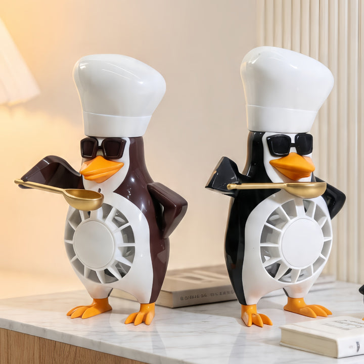 Dame bordvifte i morsom pingvin-design Skanto