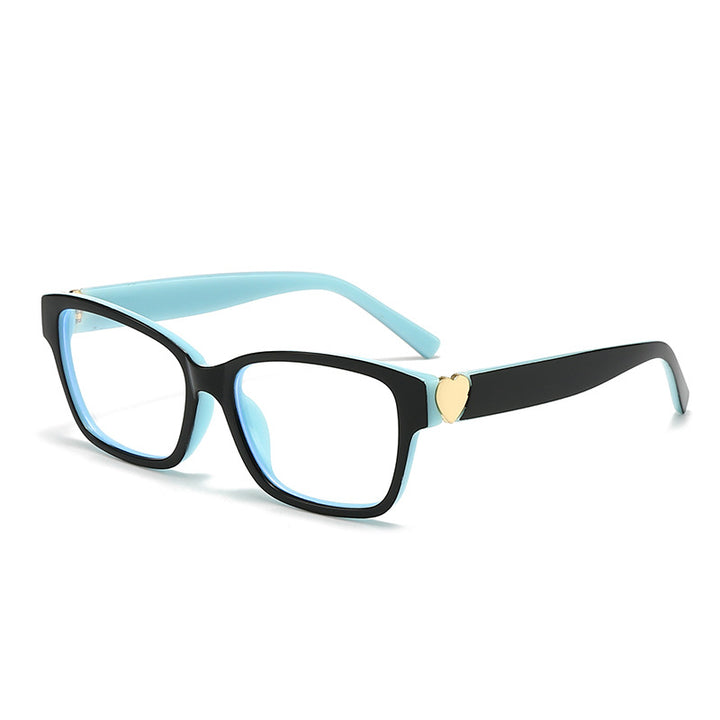Dame moterik kvadratisk solbrille med hjerte-senter Skanto