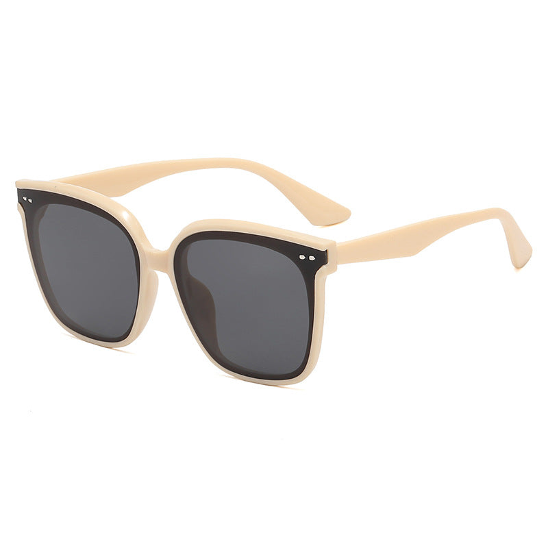 Dame kvadratisk solbrille med speilende fargekobling Skanto