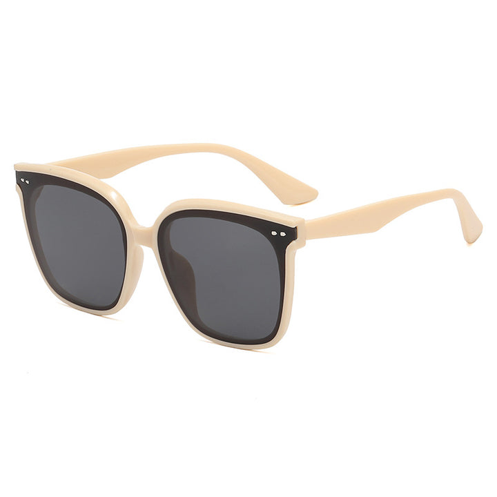 Dame kvadratisk solbrille med speilende fargekobling Skanto