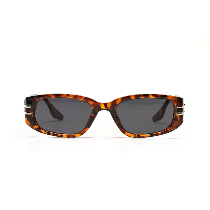 Dame stilige rektangulære solbriller med elegante metallakenter Skanto