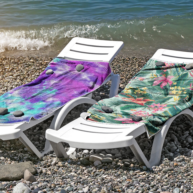 Strandhåndkle i hudvennlig mikrofiber med kreativ mønstermiks Skanto