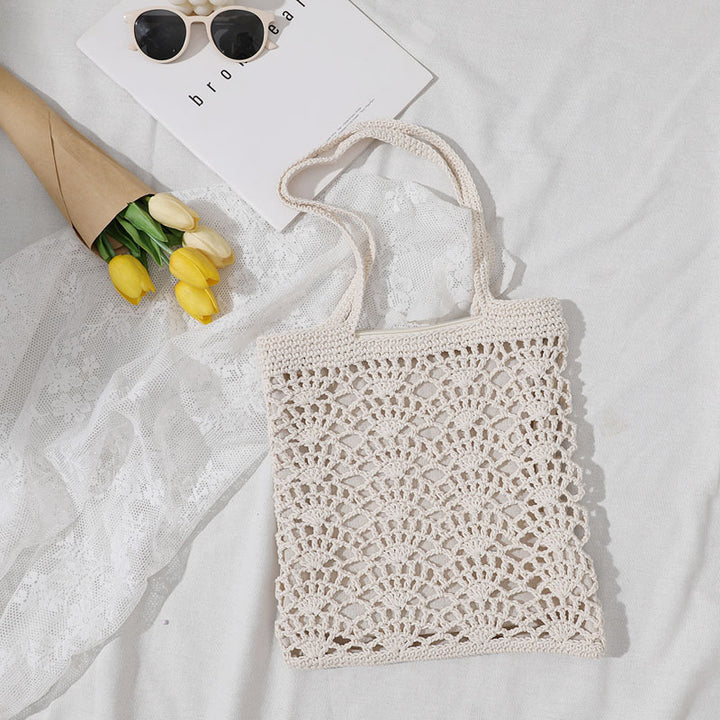 Håndcrochet shoppingpose med luftige accenter Skanto