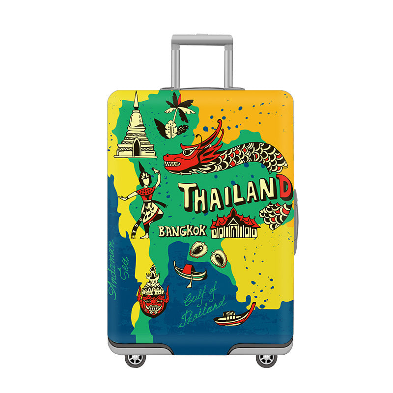 Cartoon Cat Design Hard Shell Luggage Skanto