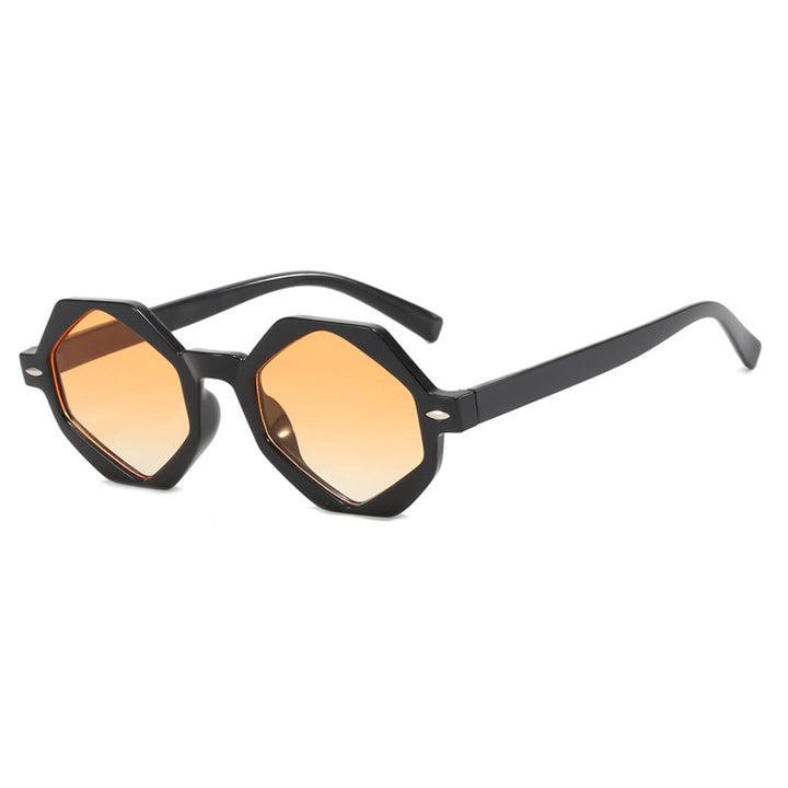 Dame trendig solbrille i moderne åttkant-design Skanto