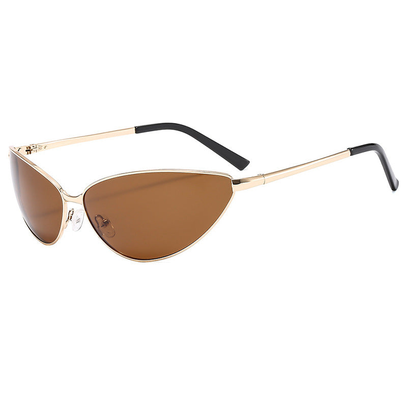 Damer Cat-Eye solbriller med moderne metallramme Skanto