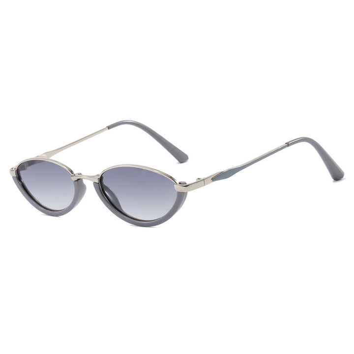 Dame moter Cat-Eye solbriller med to-farget ramme og UV-beskyttelse Skanto