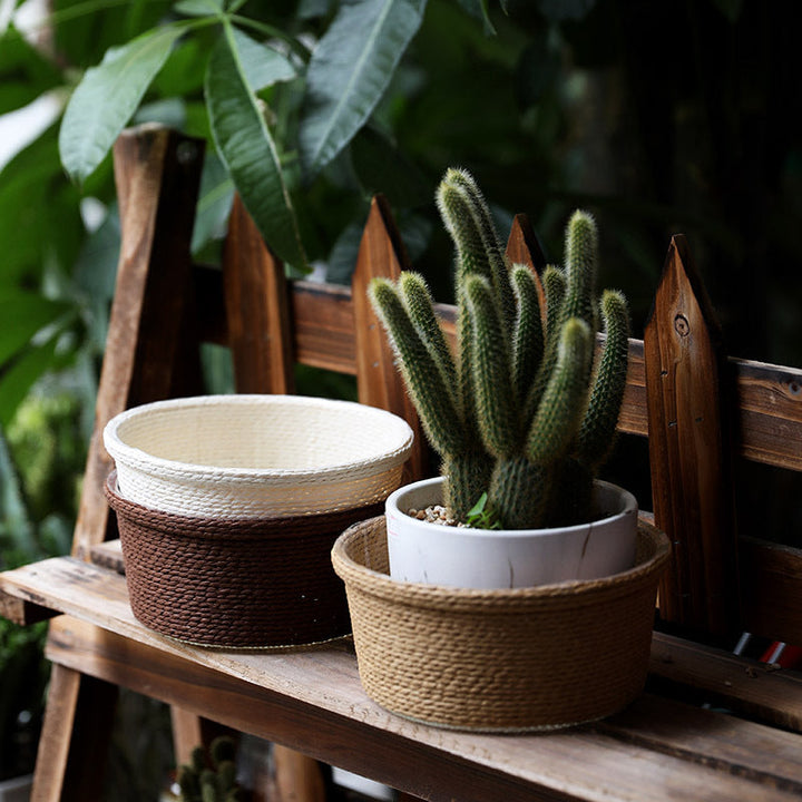 Dekorativ Woven Plantekrukke Skanto