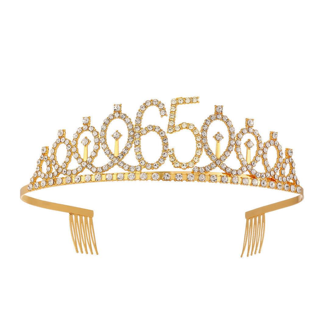 Damer krystall dekorert tiara med elegant design Skanto