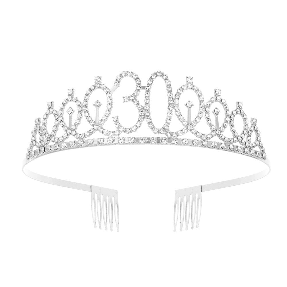 Damer krystall dekorert tiara med elegant design Skanto