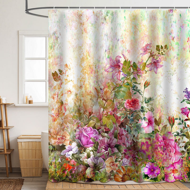 Blomster mønstrede badekar dusjforheng Skanto