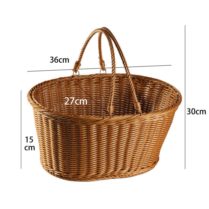 Unisex Håndlaget Kurv med robuste Håndtak Skanto