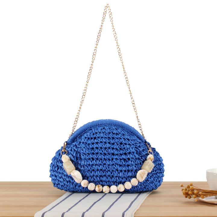 Shoulder Bag with Elegant Pearl Embellishment Skanto