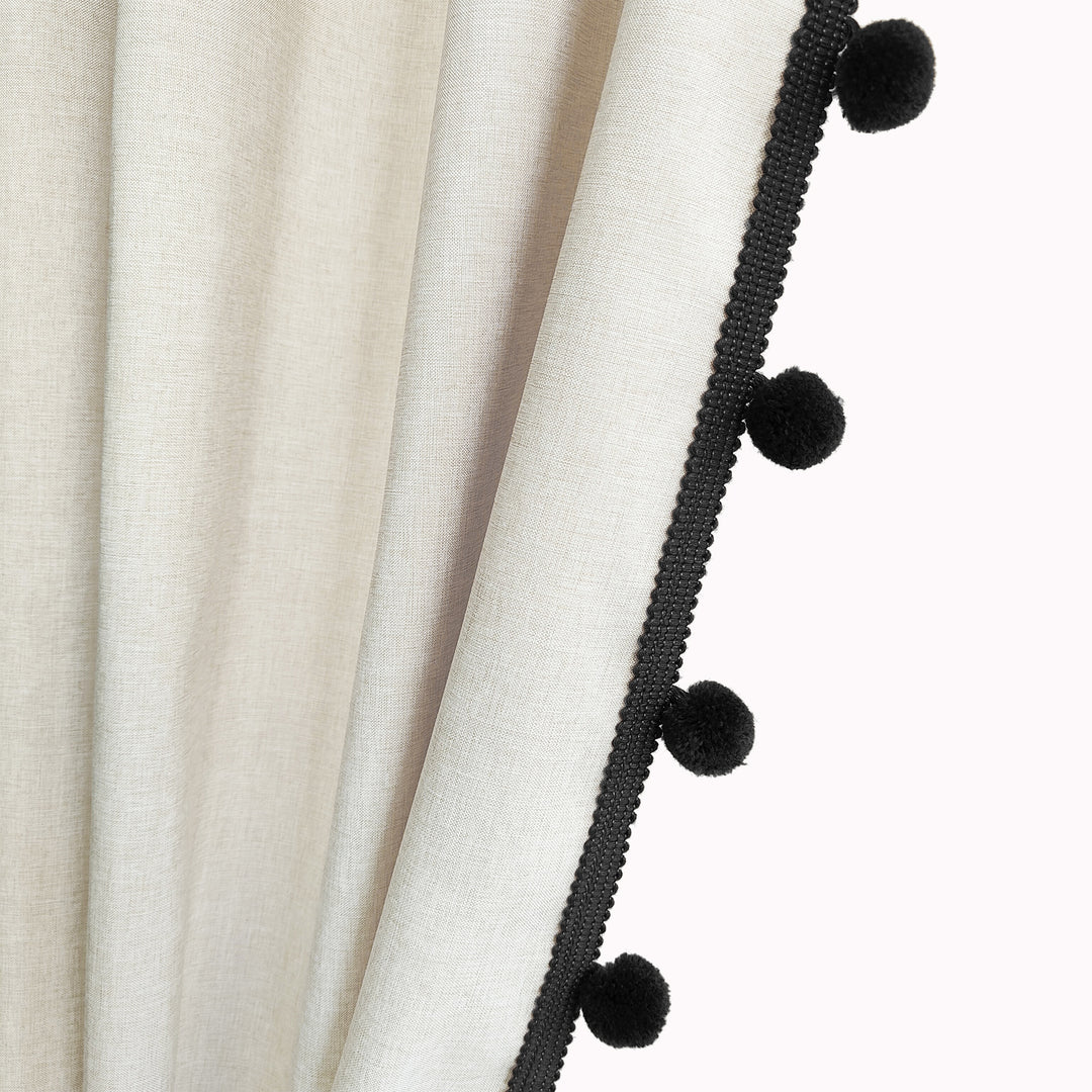 Teksturerte Pom Pom Trim Dusjforheng Skanto