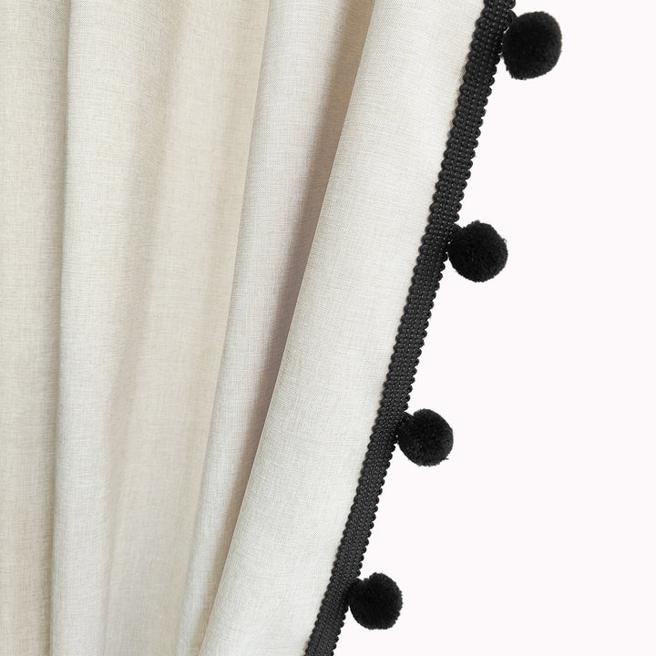 Teksturerte Pom Pom Trim Dusjforheng Skanto
