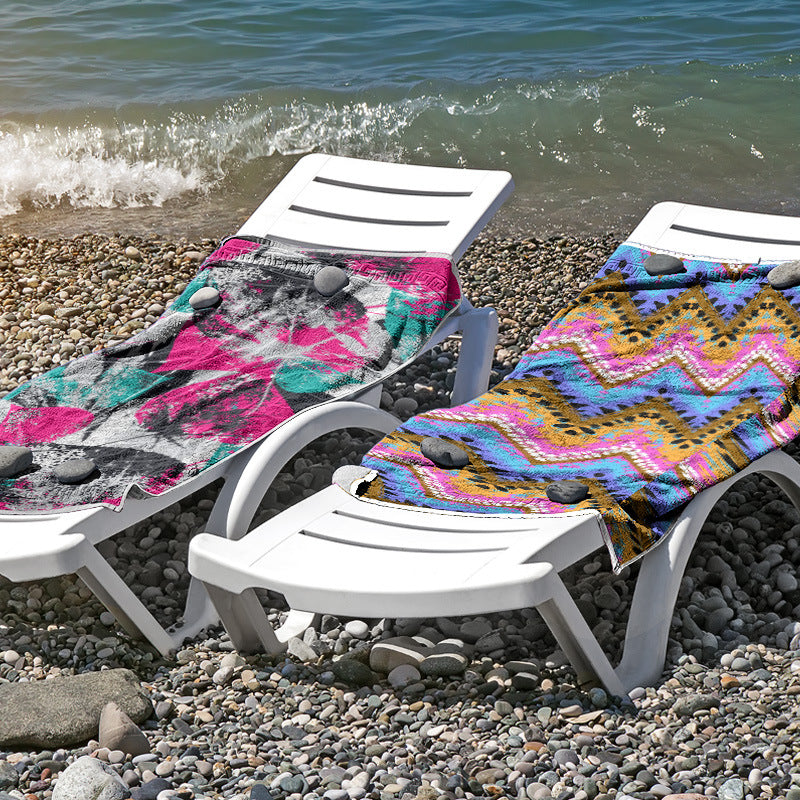 Strandhåndkle i hudvennlig mikrofiber med kreativ mønstermiks Skanto