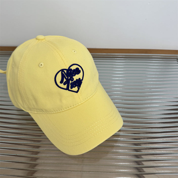 Kvinne Brodert Hjerte-Detalj Baseball Cap Skanto