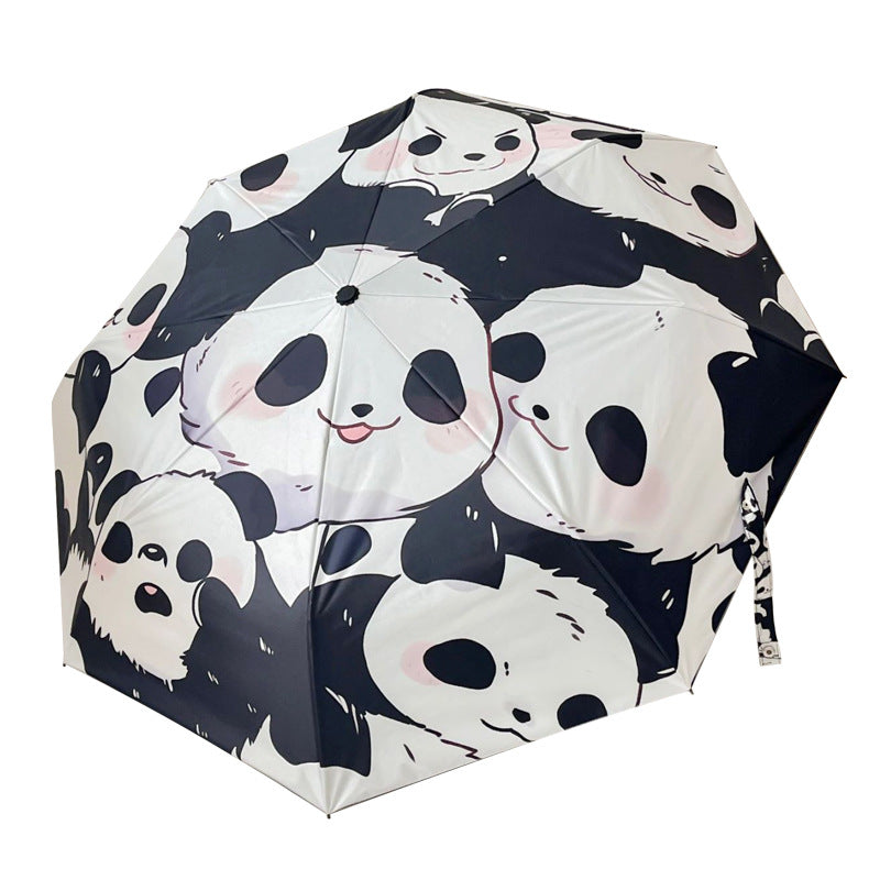 Dame Faltbar Regnparaply med lekent Pandadesign Skanto