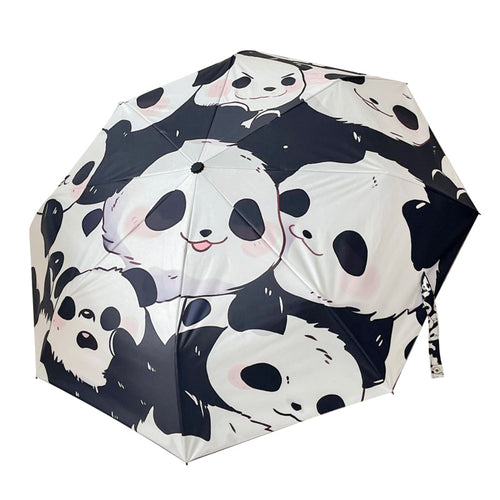 Dame Faltbar Regnparaply med lekent Pandadesign Skanto