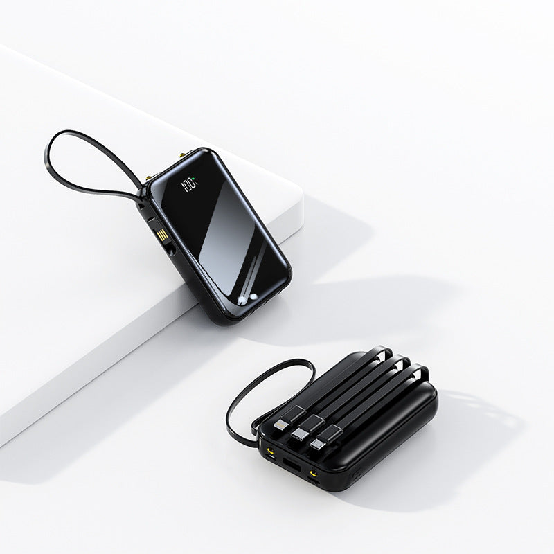 Bærbar Powerbank med innebygd ladestasjon Skanto
