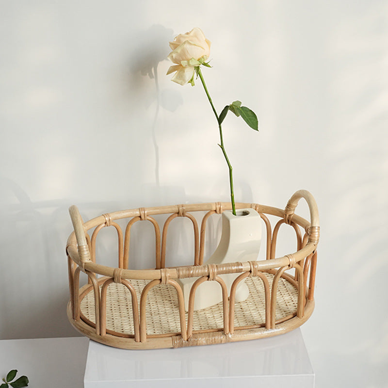 Damer oval kurv av rattan Skanto