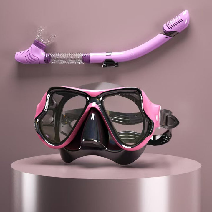 Tauchmaske med ergonomisk design og et fleksibelt snorkel Skanto