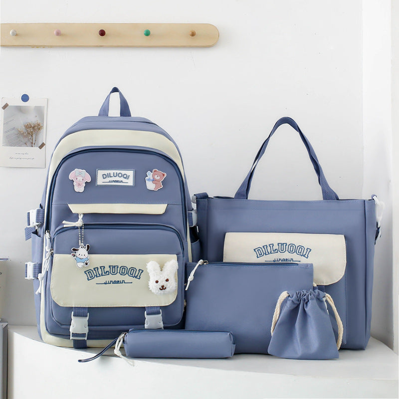 Multi-formål Skole Rygsekk og Tote Bag Set Skanto