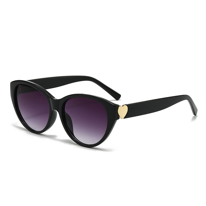 Dame Cat-Eye solbriller med hjerte-motiv Skanto